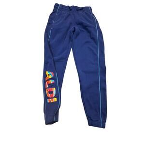 Aldi Gear Blue Jogger Sweatpants Mens Medium Logo Graphic Lounge Pants